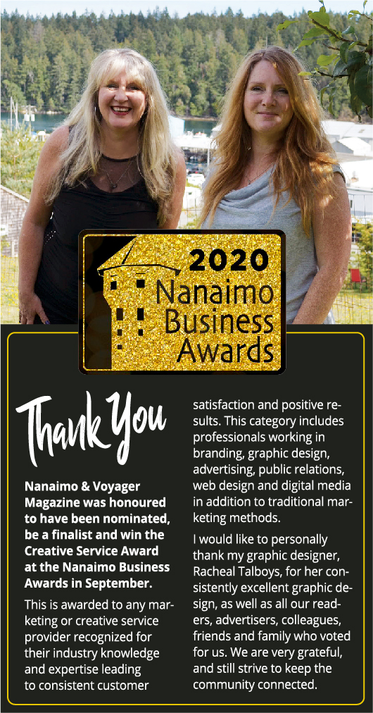 2020 Nanaimo Business Award winner
